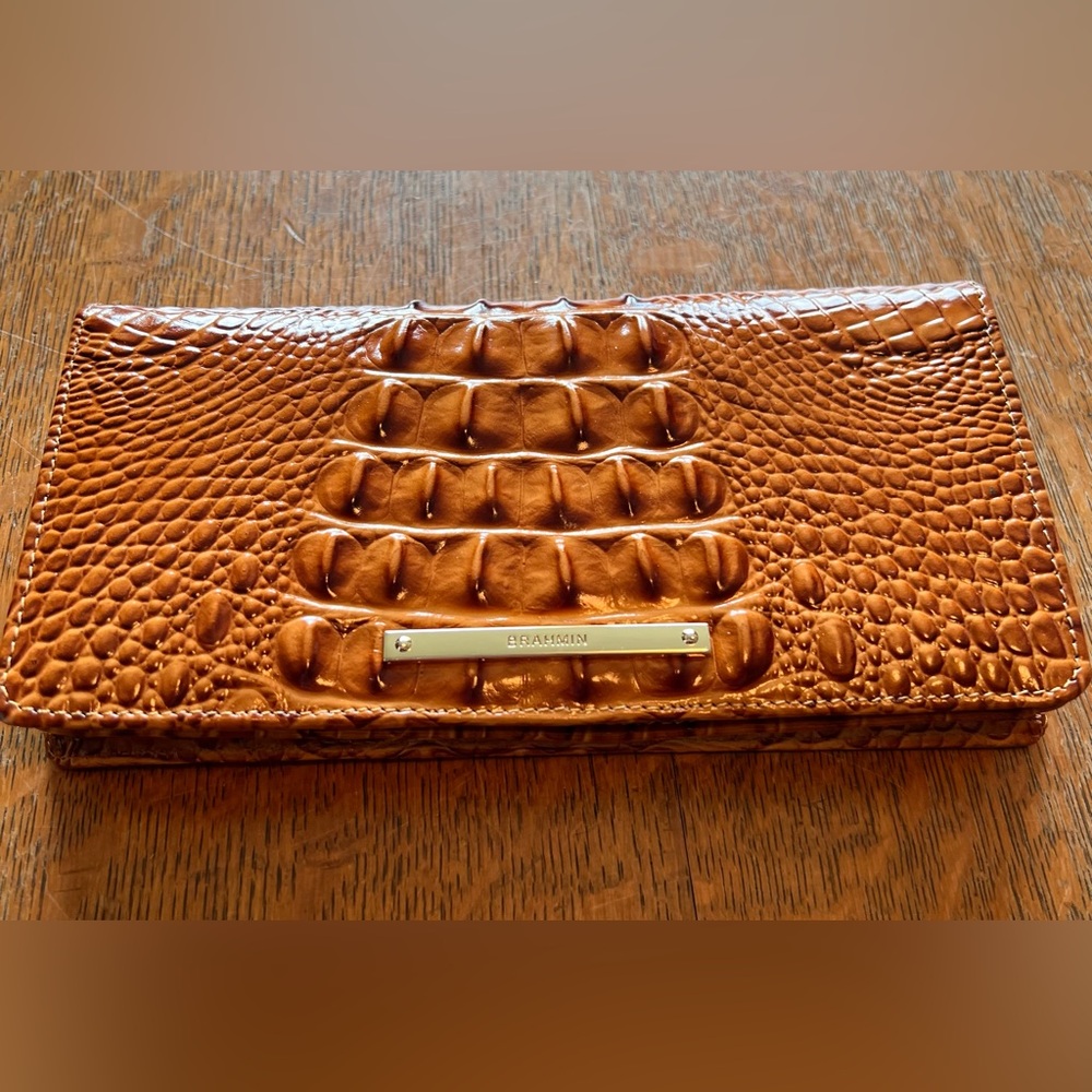 Brahmin AnnMarie Wallet Clutch Lg. Wristlet in DARK RUM MELBOURNE